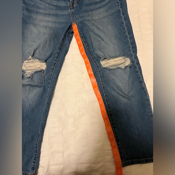 SOLD Madewell The Perfect Vintage Crop Jean with Knee Rips - Size 27P - Picture 11 of 13
